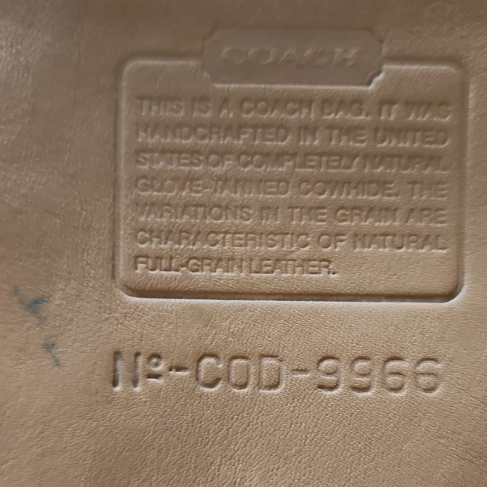 Vintage Coach Legacy Top Zip Camel/Tan Leather Bag - Picture 7 of 10